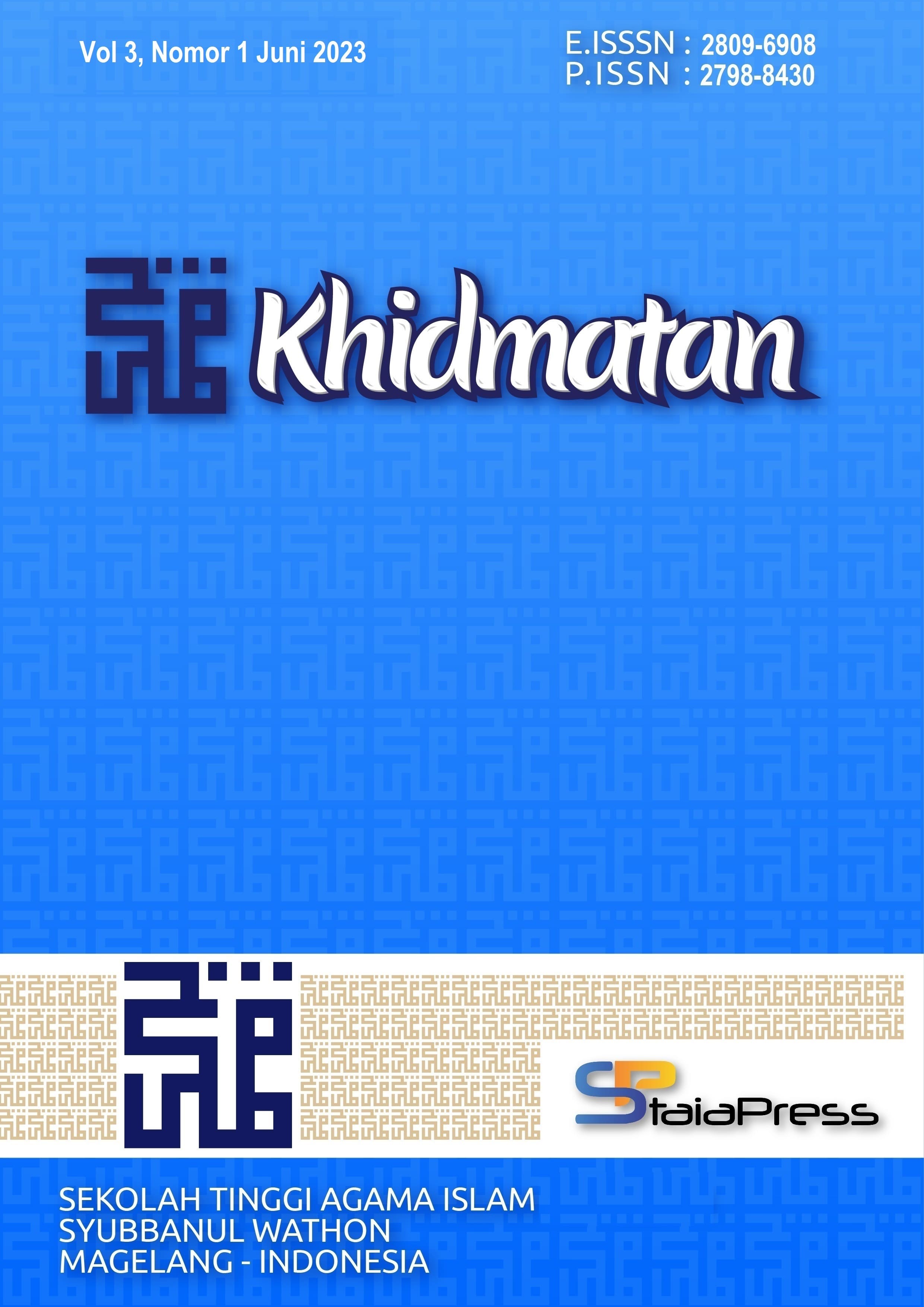 					View Vol. 3 No. 1 (2023): Khidmatan
				